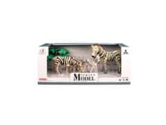 Mikro Trading Zoolandia zebra s mláďaty a doplňky v krabičce