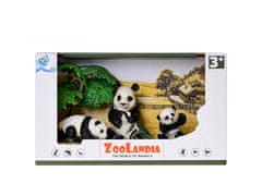 Mikro Trading Zoolandia panda s mláďaty a doplňky v krabičce