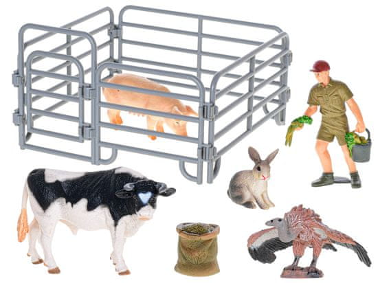 Mikro Trading Zoolandia býk se zvířátky z farmy s doplňky v krabičce