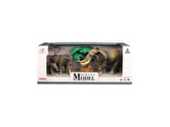 Mikro Trading Zoolandia slon s mláďaty a doplňky v krabičce