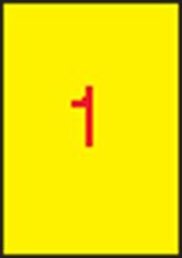 Apli Etiketa, 210 x 297 mm, žlutá, 100 ks/bal., 11838