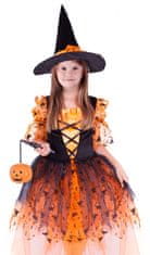 Rappa Kostým čarodějnice/Halloween oranž. klobouk (M)