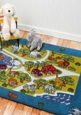4sleep Dětský kusový koberec Afrika 09 Barevný 400x500 Dětský motiv 1cm až 1,9cm 70/70/150