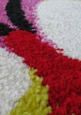 4sleep Dětský kusový koberec Motýli na růžovém podkladu Růžová 70/70/150 400x500 1cm až 1,9cm Zvířatka