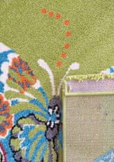 4sleep Dětský kusový koberec Motýl zelený Zelená 50/50/150 300x400 1cm až 1,9cm Zvířatka