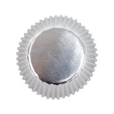 PME Foliový mini košíčky na cupcake, stříbný 45ks 