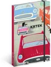 Grooters Krteček Notes Krtek a autíčko, linkovaný, 13 × 21 cm