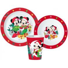 Stor Vánoční sada plastového nádobí Mickey & Minnie Mouse