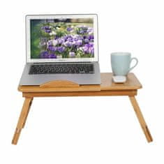 Northix Nastavitelný stolek pod notebook – dřevěný 