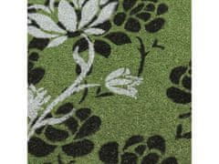 sarcia.eu Podzimní, zelená kokosová rohožka, květinová PVC domácí rohožka 40x60cm