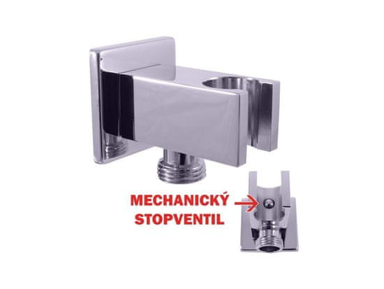 Slezák - RAV CZ Držák sprchy s integrovaným stop ventilem Slezák RAV MD0751 Barva: chrom/kov