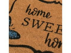 sarcia.eu Kokosová rohožka, PVC domácí rohožka s motýlky, nápis Sweet home 40x60cm