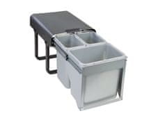 Sinks EK9023 EKKO FRONT 40 Odpadkový koš - sorter, vestavný, výsuvný 2x8l + 1x16l