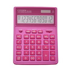 Kalkulačka Office SDC-444XRPKE, 12místná, 199x153mm, růžová