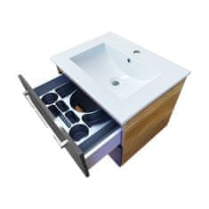 BPS-koupelny Koupelnová skříňka s keramickým umyvadlem Vermont CA 100 antracit/country