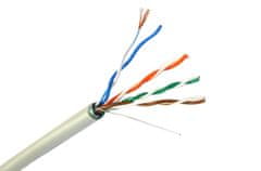 Solarix Datový kabel FTP 4x(2x24AWG), Cat.5e, lanko, PVC, grey