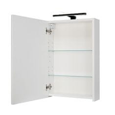 BPS-koupelny Zrcadlová skříňka Ticino 40 ZS LED BL s osvětlením Anna LED 30 černá