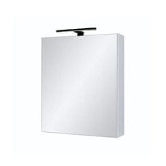 BPS-koupelny Zrcadlová skříňka Ticino 50 ZS LED BL s osvětlením Anna LED 30 černá