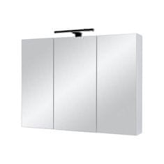 BPS-koupelny Zrcadlová skříňka Ticino 80 ZS LED BL s osvětlením Anna LED 30 černá