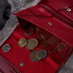 PAOLO PERUZZI Červená Dámská Kožená Peněženka.dámské Peněženky