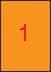 Apli Etiketa, 210 x 297 mm, fluorescentní oranžová, 20 ks/bal., 02879