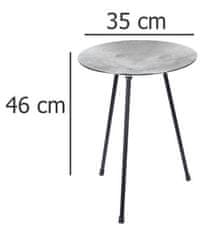Home&Styling Kulatý konferenční stolek Tringon, barva stříbrná