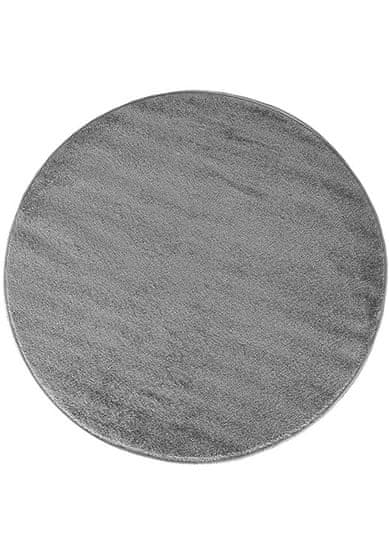 4sleep Kusový koberec kulatý PORTOFINO šedý 100x100 30/30/100 PORTOFINO 1cm až 1,9cm Jednobarevný Šedá