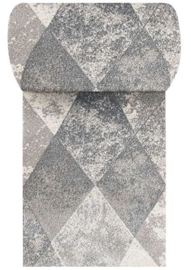 4sleep Běhoun koberec VISTA šedý 05 Šedá VISTA 30/30/100 100 1cm až 1,9cm Geometrické tvary