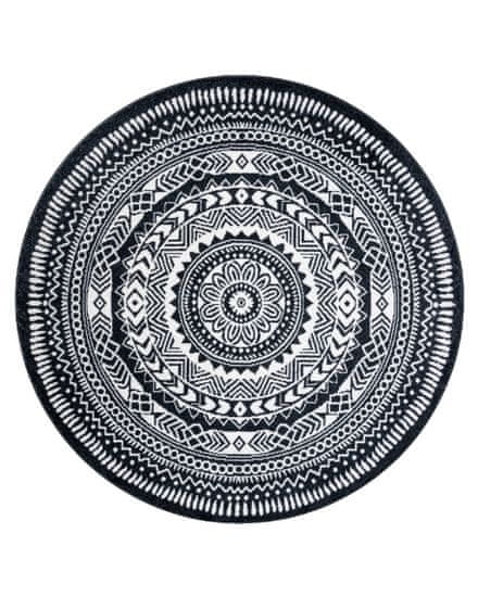 Dywany Łuszczów AKCE: 120x120 (průměr) kruh cm Kusový koberec Napkin black kruh