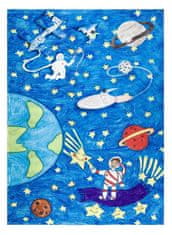 Dywany Łuszczów Dětský kusový koberec Bambino 2265 Rocket Space blue 80x150