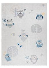 Dywany Łuszczów Dětský kusový koberec Bambino 1161 Owls grey 80x150