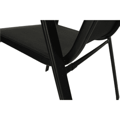 IWHOME Jídelní set VIGO XL antracit + 8x židle VALENCIA 2 černá