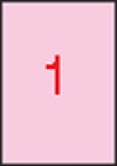Apli Etiketa, 210 x 297 mm, pastelová růžová, 20 ks/bal., 11846