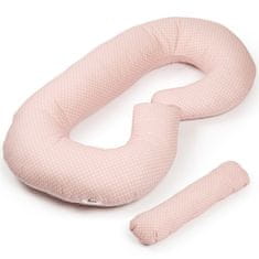 Flumi Kojicí polštář typu C těhotenský polštář růžová tečkovaná