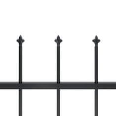shumee Zahradní plot s hroty ocelový 1,7 x 1,5 m černý