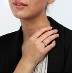 Morellato Třpytivý pozlacený prsten s čirými zirkony Baguette SAVP090 (Obvod 52 mm)