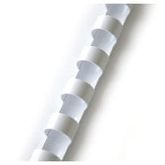 EUROSUPPLIES Plastový hřbet kroužkový 12,5mm bílý - 20 balení