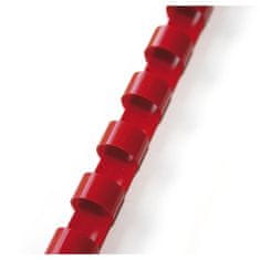 EUROSUPPLIES Plastový hřbet kroužkový 25mm červený - 12 balení