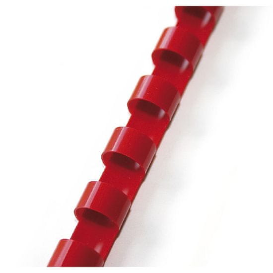 EUROSUPPLIES Plastový hřbet kroužkový 6mm červený - 50 balení