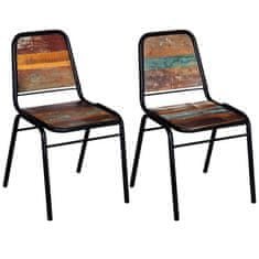 shumee Jídelní židle 2 ks masivní recyklované dřevo