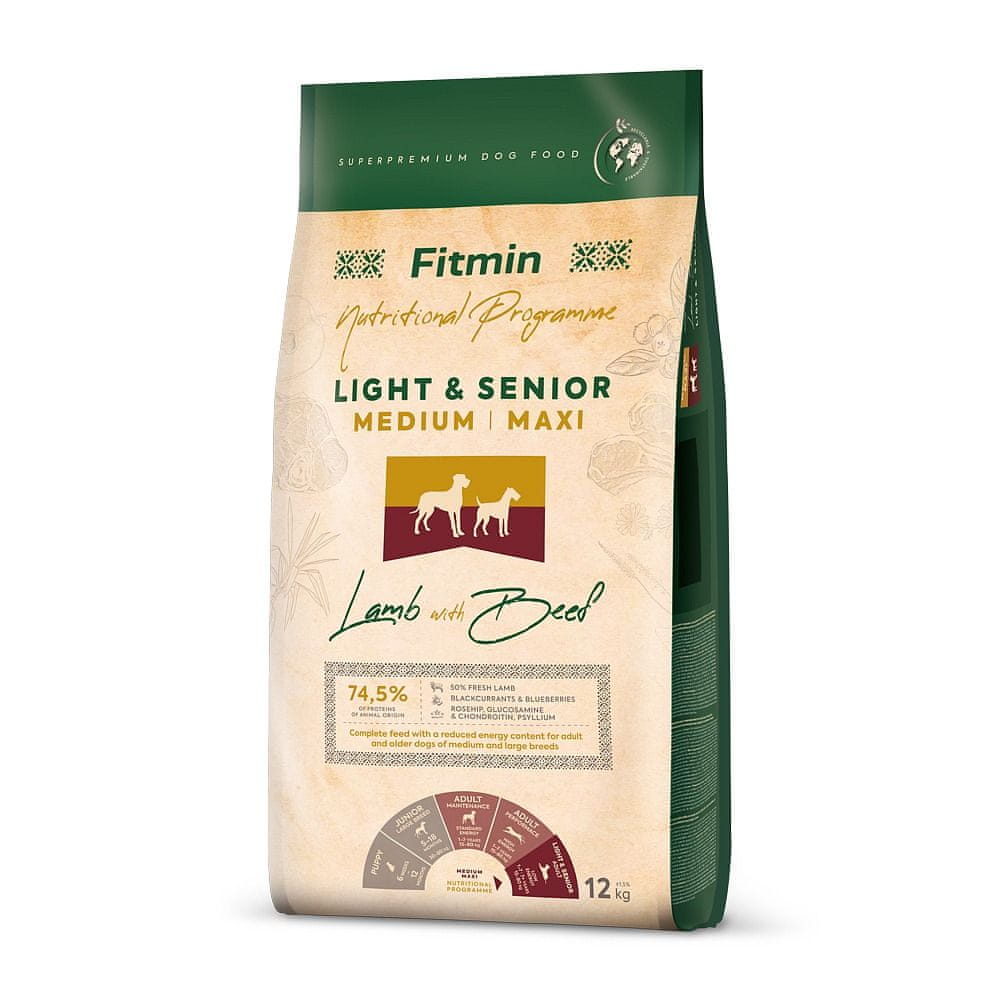 Levně Fitmin Dog medium maxi light senior lamb&beef - 12 kg