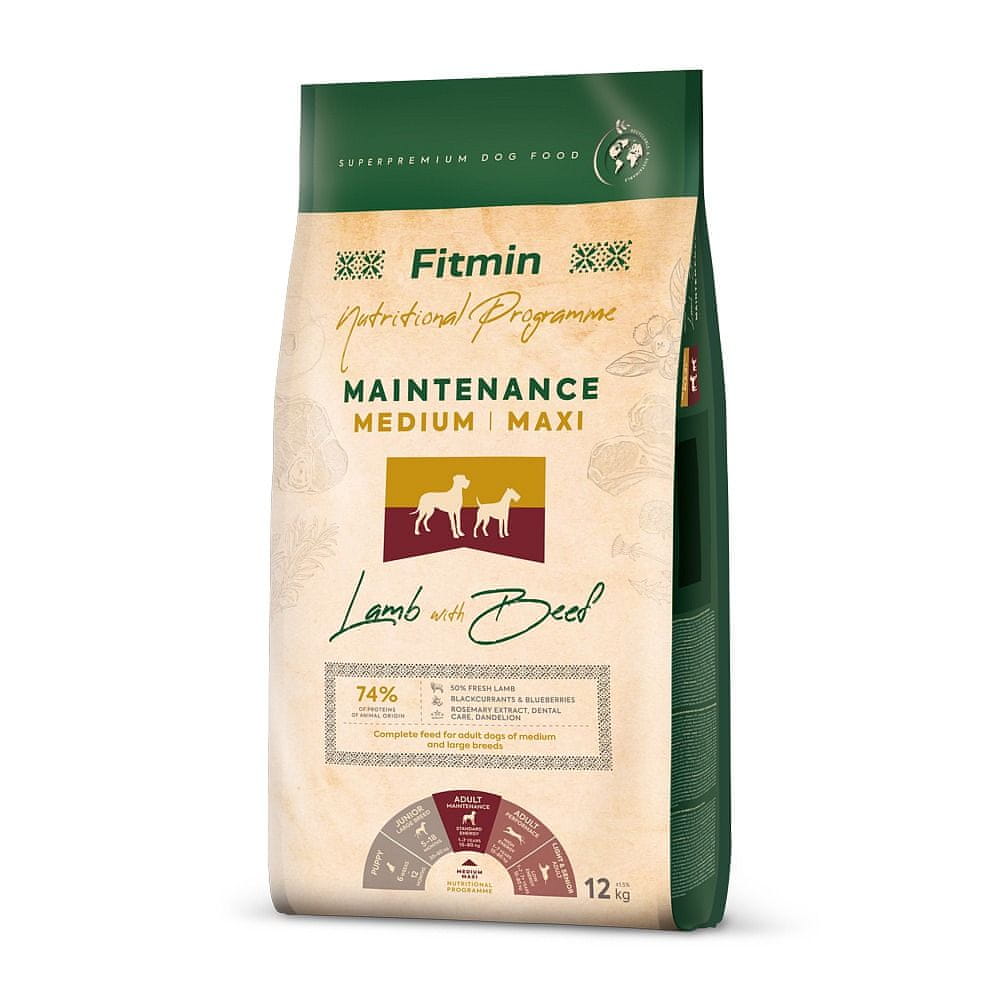 Levně Fitmin Dog medium maxi maintenance lamb&beef - 12 kg