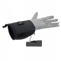 Glovii Vyhřívané rukavice GEGXL, velikost L-XL, černé a šedé s hvězdičkami