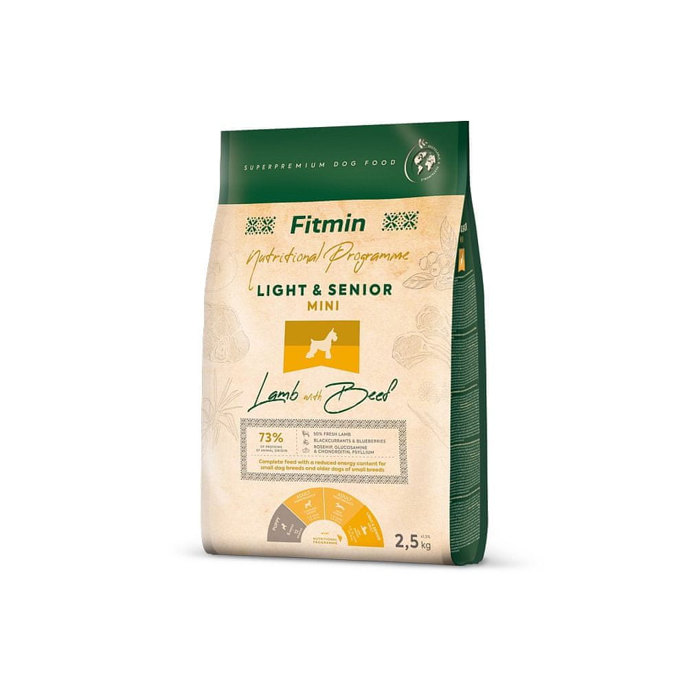 Levně Fitmin Dog mini light senior lamb&beef - 2,5 kg