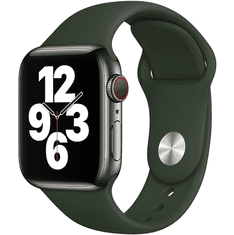 Silikonový řemínek pro Apple Watch 38/40/41mm, tmavě zelená
