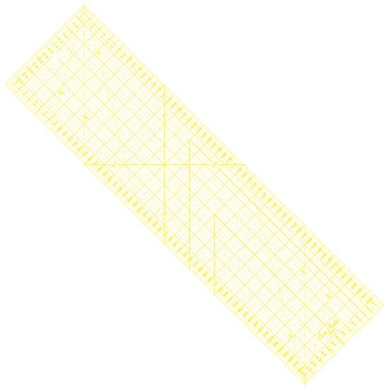 Donwei Rastrové pravítko na patchwork 16x60cm M1660-YW žluté