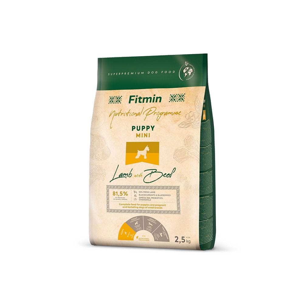 Levně Fitmin Dog mini puppy lamb&beef - 2,5 kg