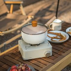Naturehike kempingový kazetový mini vařič 1000g - krémový