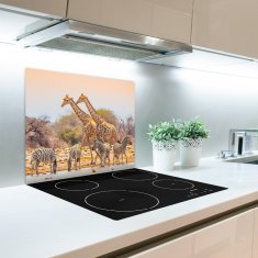 tulup.cz Skleněné deska do kuchyně Žirafy a zebry 2x30x52 cm