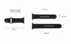 FIXED Set silikonových řemínků FIXED Silicone Strap pro Apple Watch 42/44/45/49mm, tmavě šedý